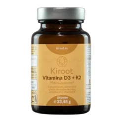 Vitamina D3+K2, Kiroot, 120 perlas