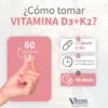 Vitamina D3 K2 Vecos 60 capsulas