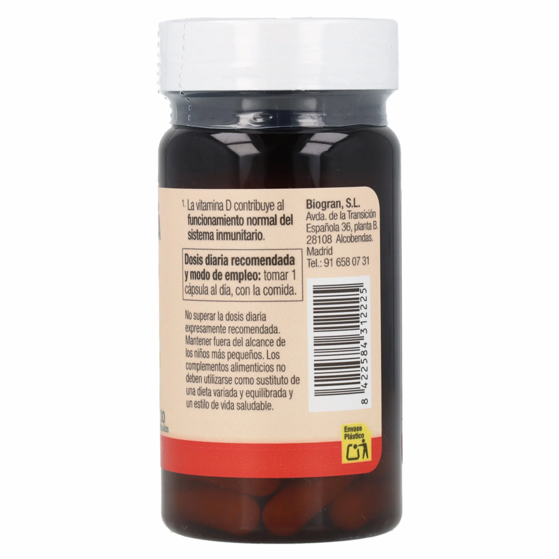 Vitamina D3 Naturcesta 30 Cápsulas