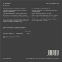 Vitamina D3 4000 UI Aldous Bio 500 comprimidos