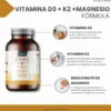 Vitamina D3 4000 UI + K2 + Magnesio Fórmula Vegan, WeBotanix