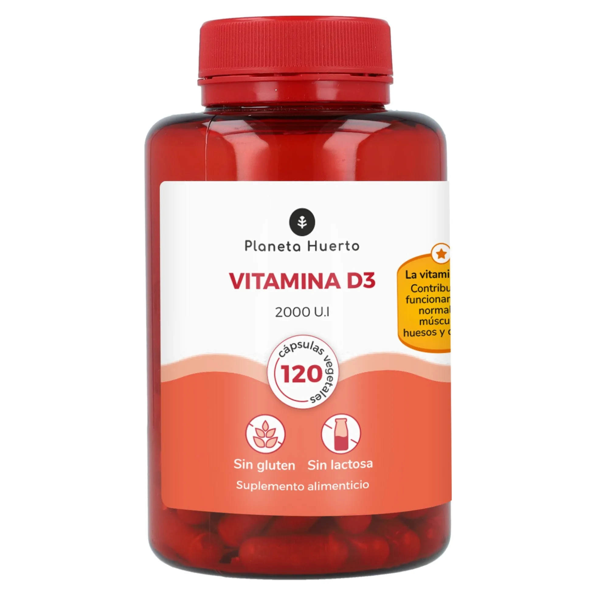 Vitamina D3 2000 U.I Planeta Huerto 120 cápsulas vegetales