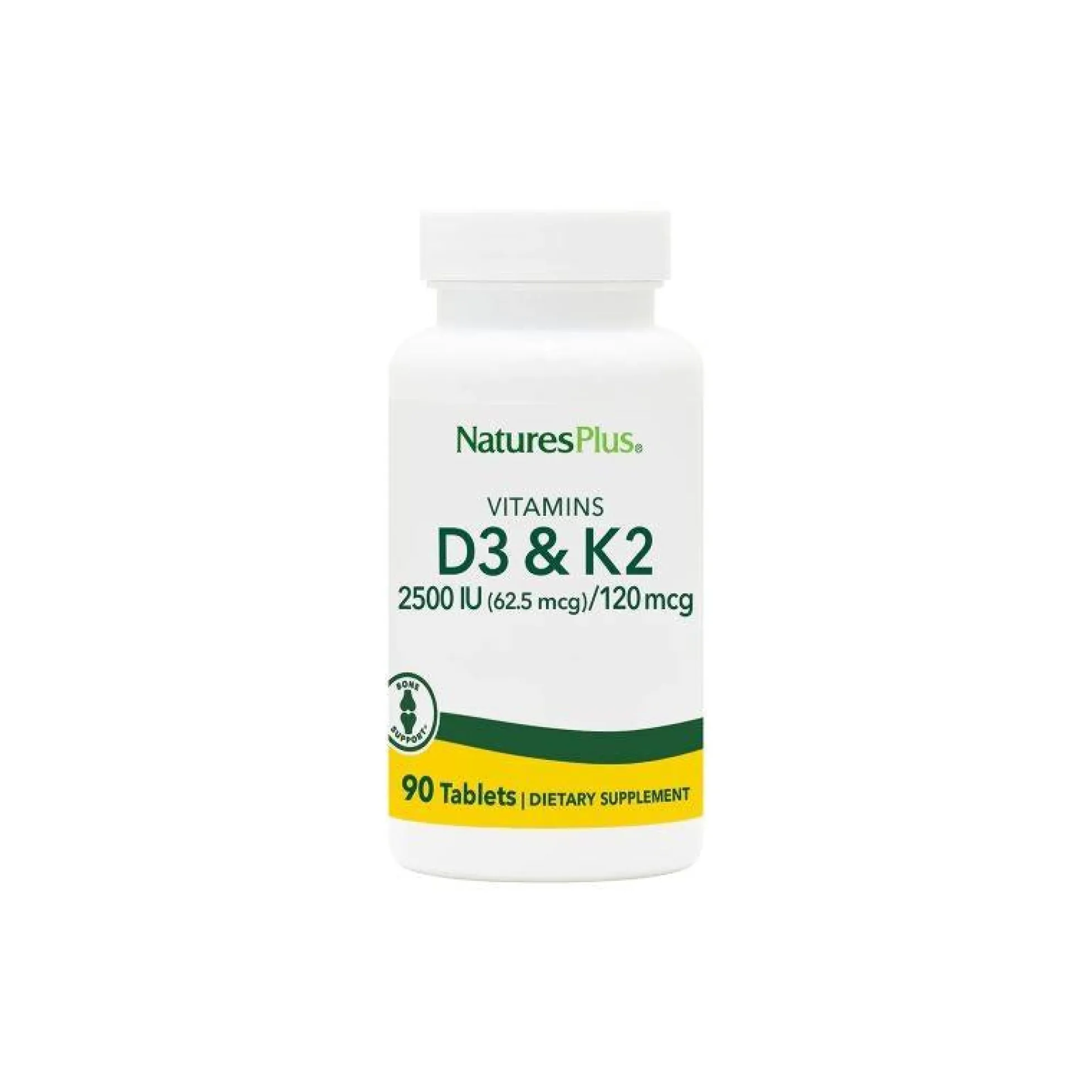 Vitamina D3 2500UI / Vitamina K2, Nature's plus 90 comprimidos