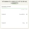 Vitamina D 3 1000 Ui Y Vit K290 Ug, Lamberts