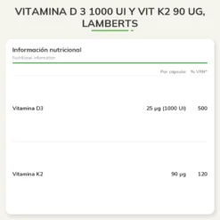 Vitamina D 3 1000 Ui Y Vit K290 Ug, Lamberts