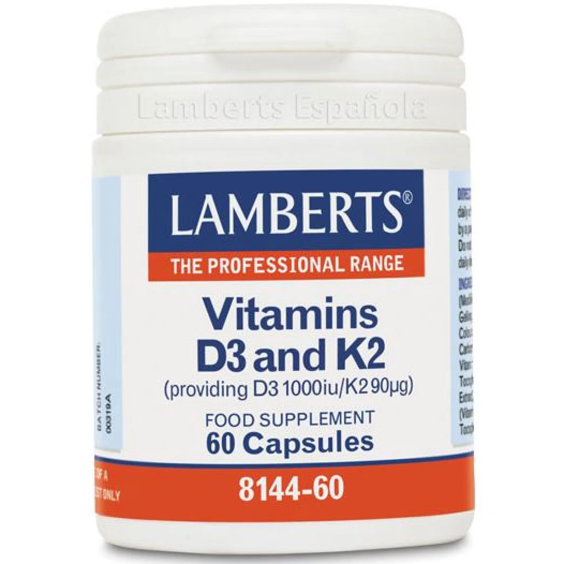 Vitamina D 3 1000 Ui Y Vit K290 Ug, Lamberts