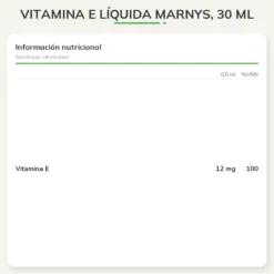 Vitamina E Líquida Marnys, 30 ml
