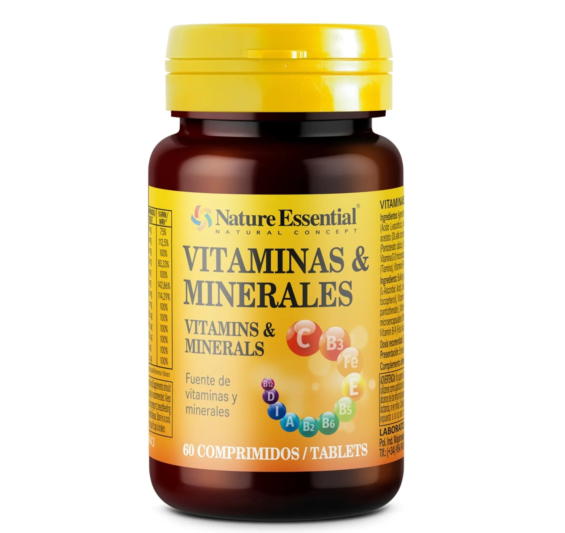 Vitaminas y Minerales 600 mg Nature Essential 60 comprimidos