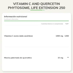 Vitamin C and Quercetin Phytosome, Life Extension 250 tabletas