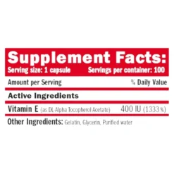 Vitamin E 400 Iu 100 Perlas
