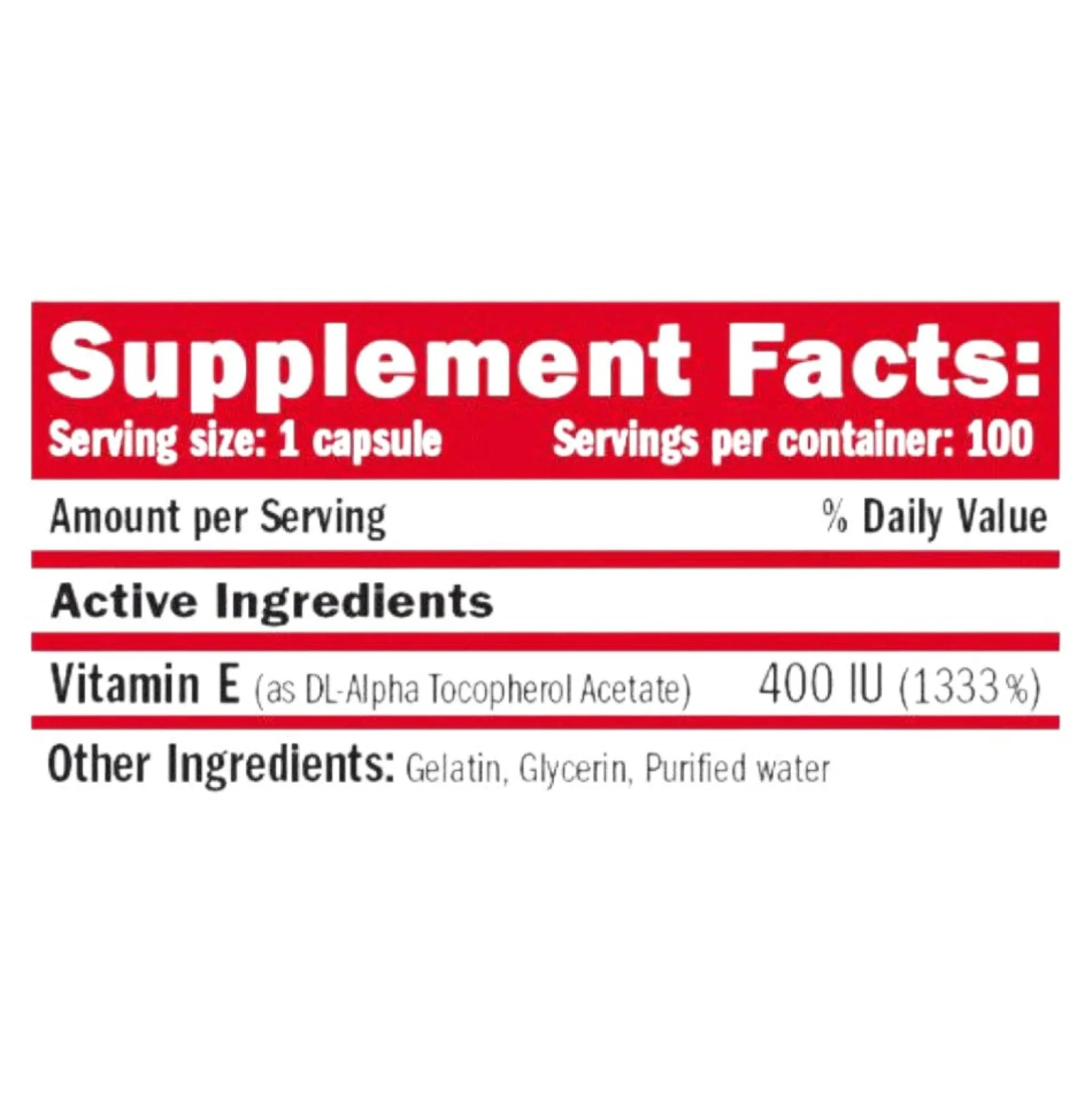 Vitamin E 400 Iu 100 Perlas