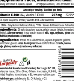 Vitamin E 400 Iu 100 Perlas