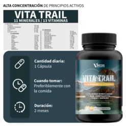 Vita Trail Vecos 60 Cápsulas | Rendimiento Físico Y Recuperación | Colágeno, Msm Y Harpagofito