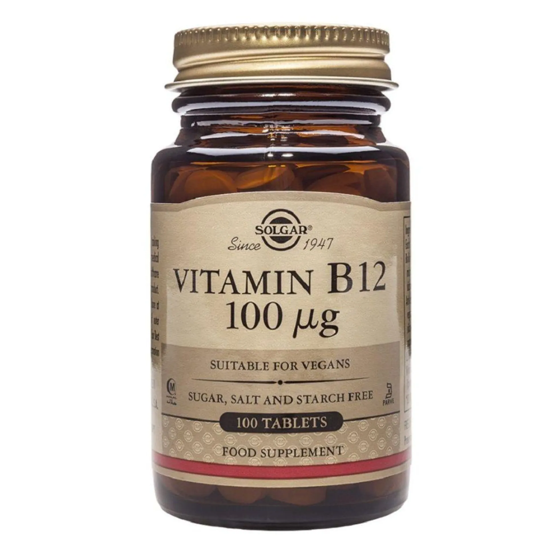 Vit B12 100 mcg Solgar 100 Comprimidos