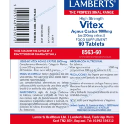 Vitex Agnus Castus Lamberts 60 tabletas 1000mg