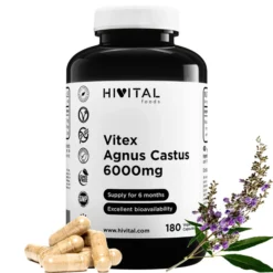 Vitex Agnus Castus 6000 mg Hivital 180 cápsulas veganas