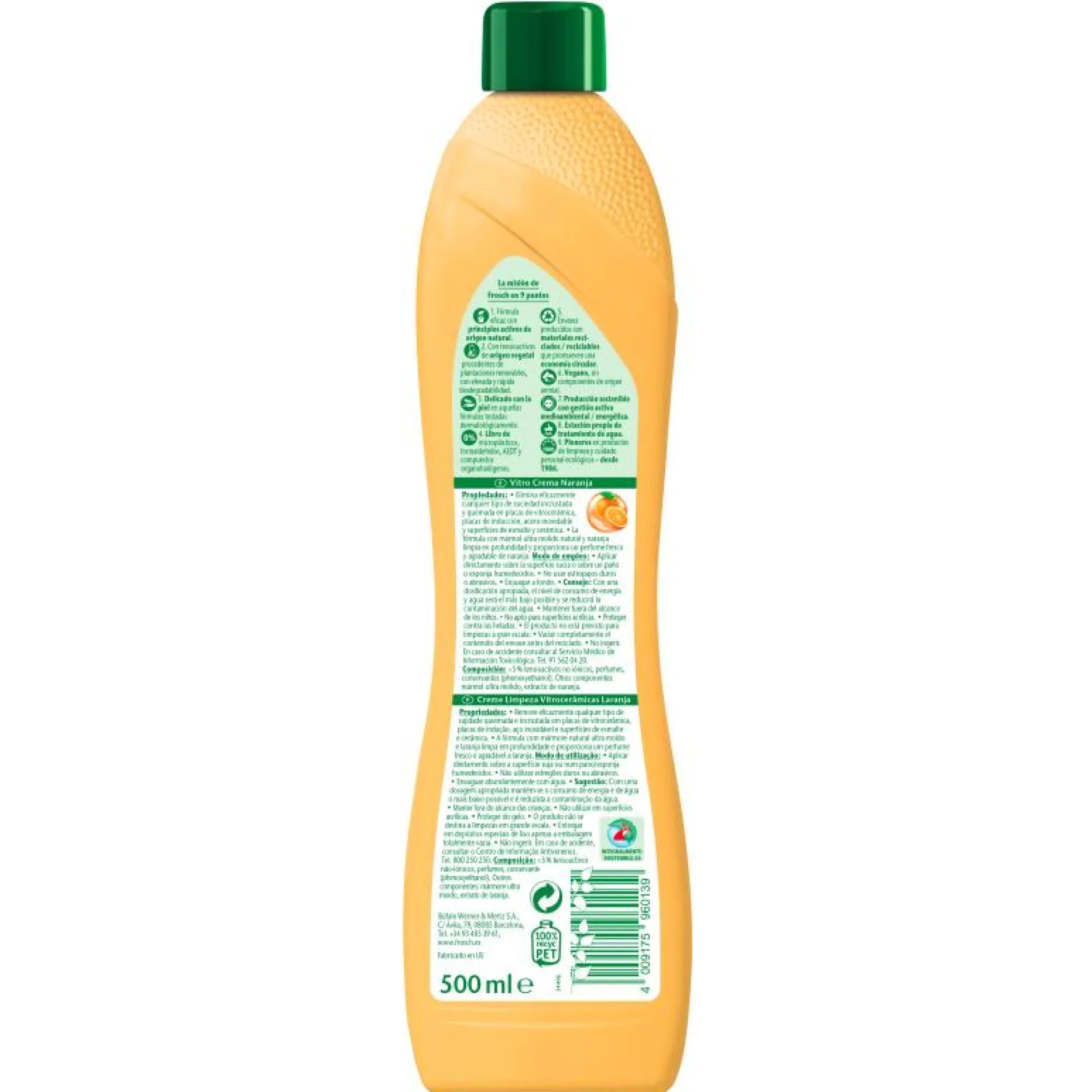 Vitrocerámica naranja Frosch 500 ml