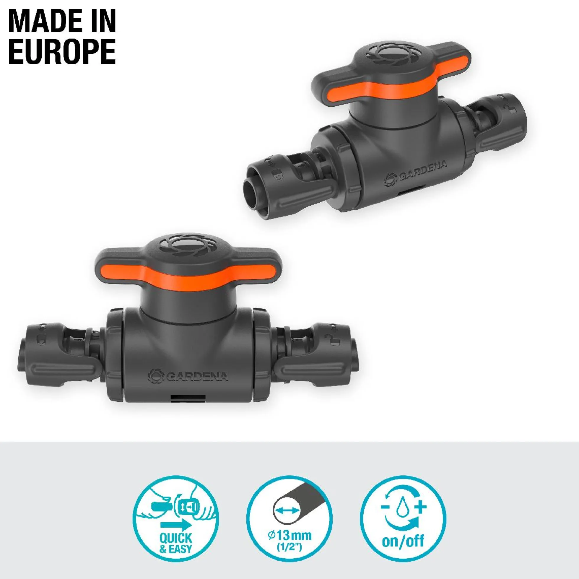 Válvula de cierre/regulación 13 mm (1/2") Microdripsystem Gardena
