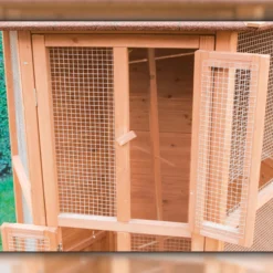 Voladera Para Pájaros De Jardín Exterior (canarios, Periquitos.) - Voladero Hexagonal En Madera