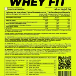 Whey Fit - 2kg - Chocolate Blanco - Aumenta La Masa Muscular - Masmusculo