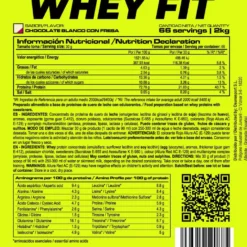 Whey Fit - 2kg - Chocolate Blanco Con Fresa - Aumenta La Masa Muscular - Masmusculo