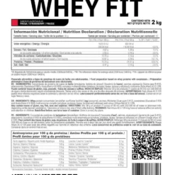 Whey Fit - 2kg - Fresa - Aumenta La Masa Muscular - Masmusculo