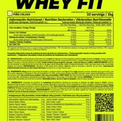 Whey Fit - 1kg - Piña Colada - Aumenta La Masa Muscular - Masmusculo