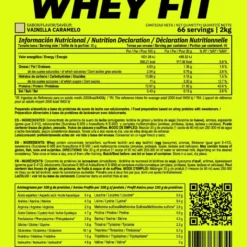 Whey Fit - 2kg - Vainilla Caramelo - Aumenta La Masa Muscular - Masmusculo