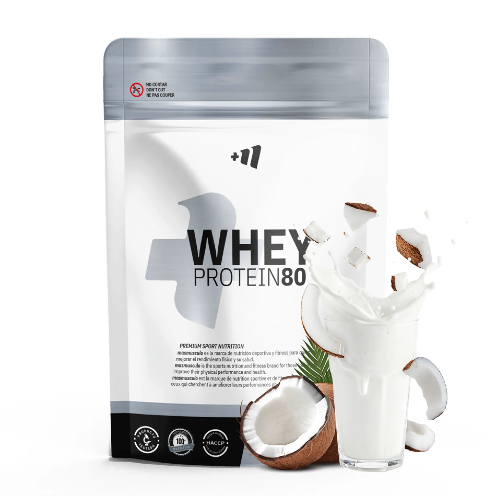 Whey Protein80 - 500g - Coco - Aumenta La Masa Muscular - Masmusculo