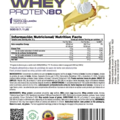 Whey Protein80 - 500g - Pastel De Limón - Aumenta La Masa Muscular - Masmusculo