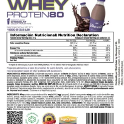 Whey Protein80 - 1kg - Batido Chocolat - Aumenta La Masa Muscular - Masmusculo