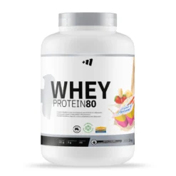 Whey Protein80 - 2 Kg - Fresa Banana - Aumenta La Masa Muscular - Masmusculo