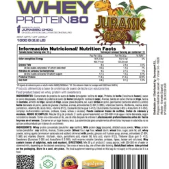 Whey Protein80 - 1kg - Jurassic Choc - Aumenta La Masa Muscular - Masmusculo