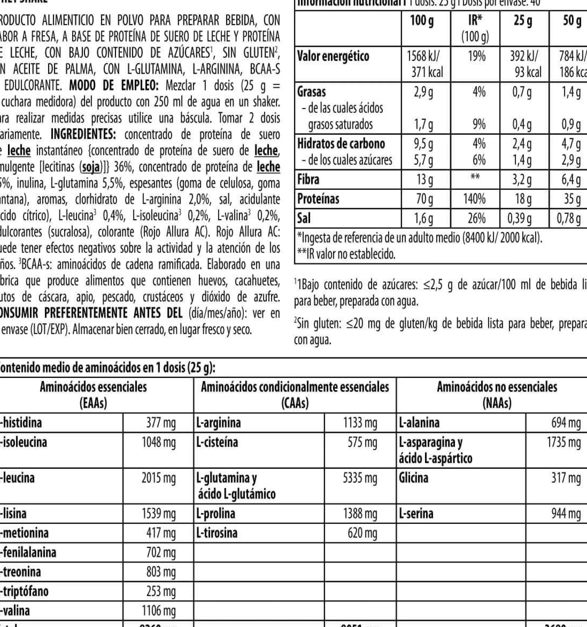 Whey Shake - 1kg - Fresa - Proteina De Suero Whey - Biotech Usa