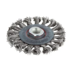 Wolfcraft 2701000 - 1 cepillo de disco para metales, trenzado, rosca M 14 Ø 100 x 15 mm