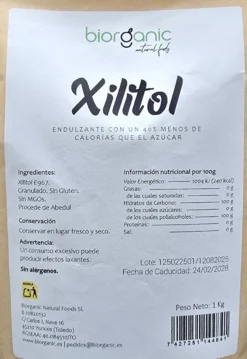 Xilitol De Abedul 1kg , 100% Natural