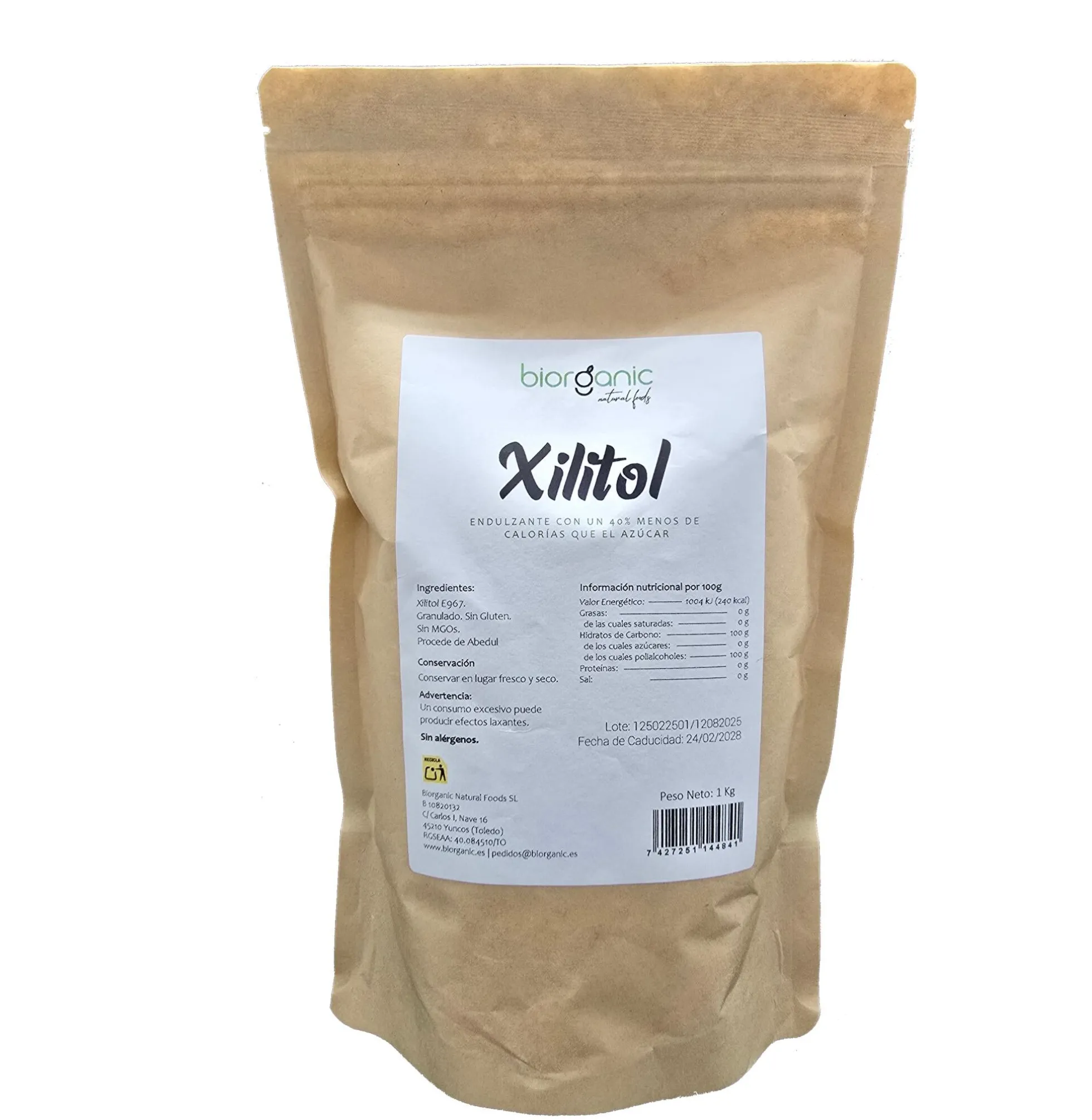 Xilitol De Abedul 1kg , 100% Natural