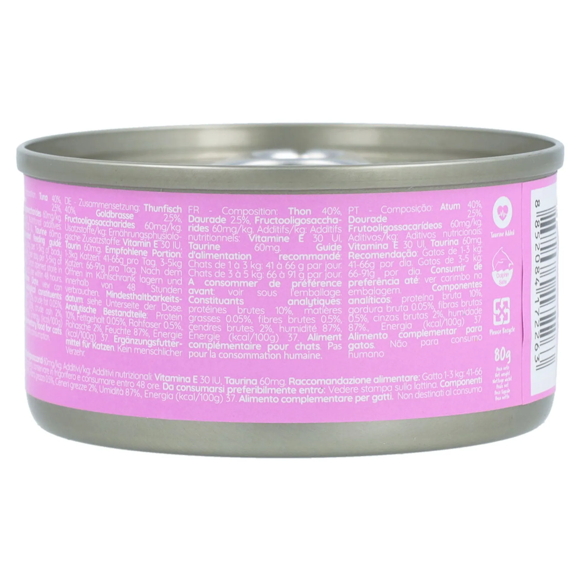 24x Kit Cat Lata Toppers - Atún & Dorada 80 g Comida húmeda para gatos