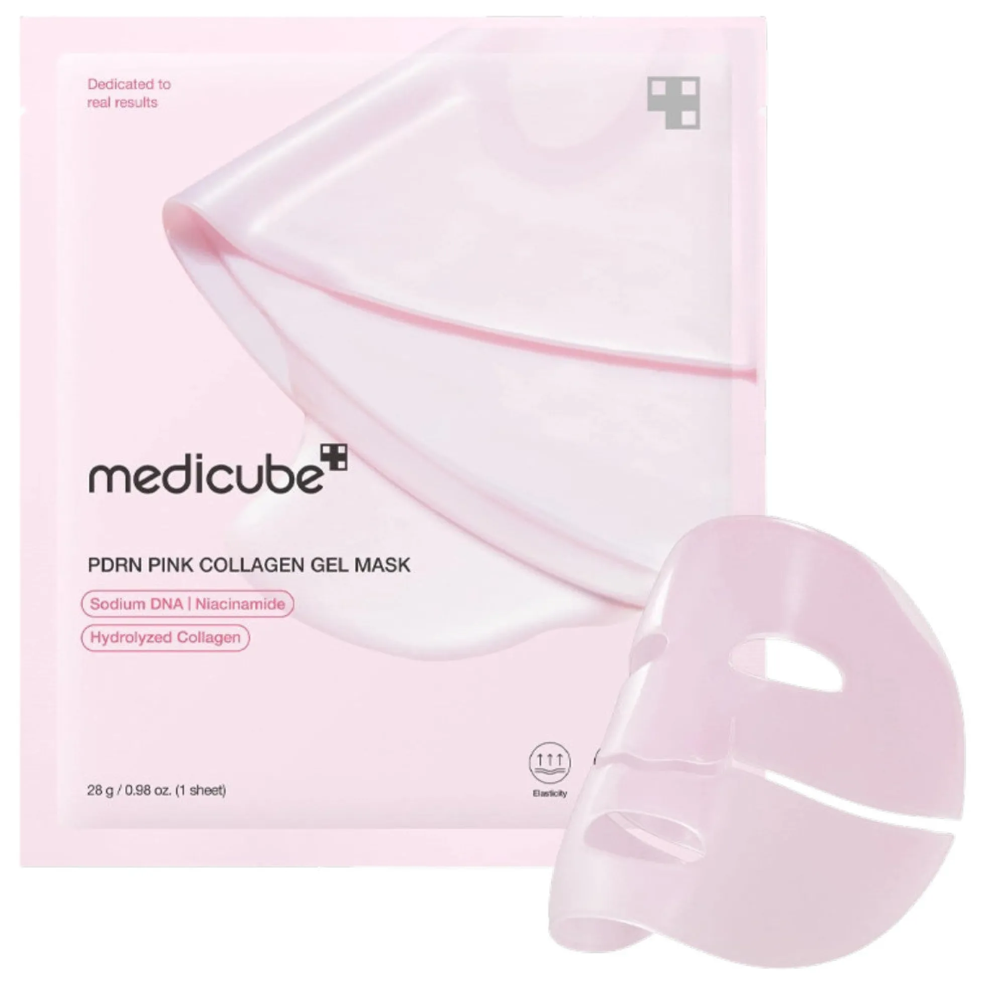 4x Mascarilla facial PDRN Pink Collagen Gel Mask Medicube 28 g