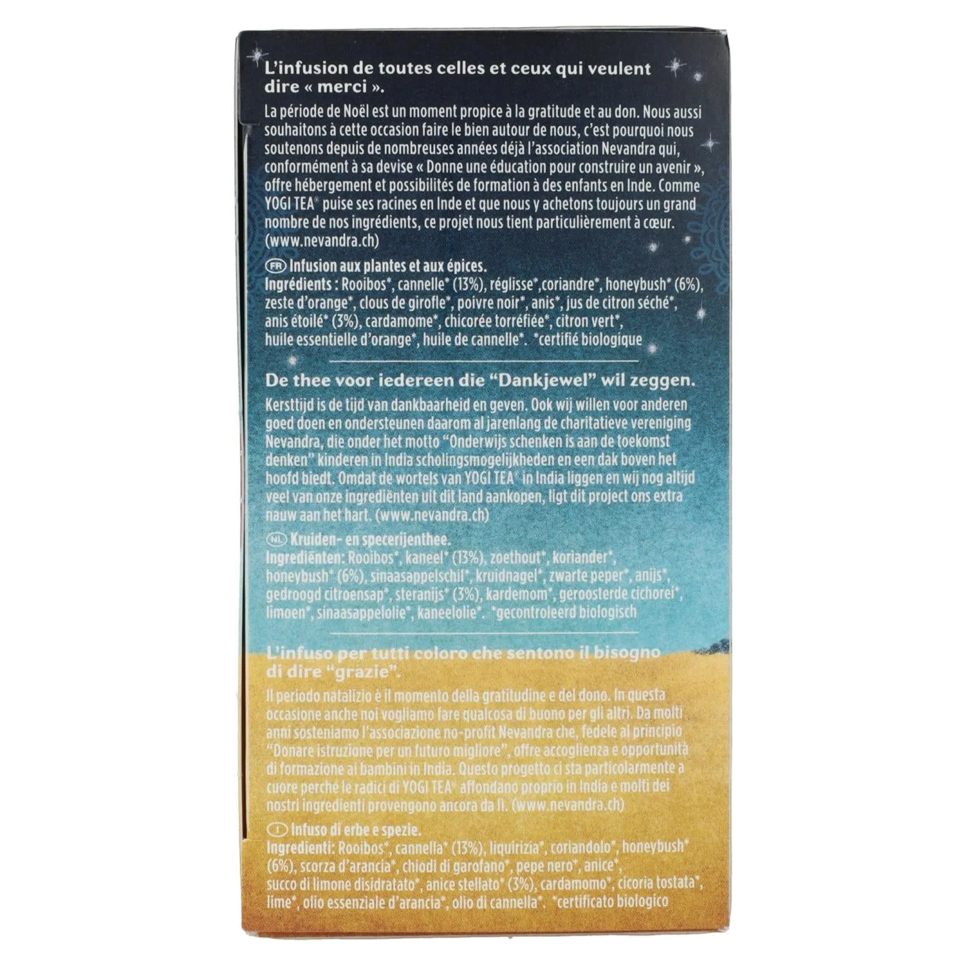 Yogi Tea BIO Té Navidad 17 bolsitas