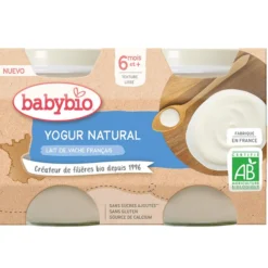 Yogur Natural con Leche de Vaca Ecológica, 2x130gr. Babybio