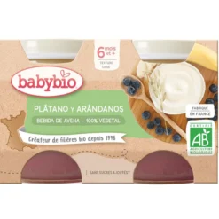 Yogur Vegetal Avena Plátano y Arándanos 2x130g
