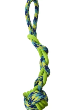 Zeus Fitness TPR Pelota Cuerda Trenzada para Perros Tug 42cm