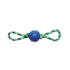 Zeus Fitness TPR Pelota y Cuerda para Perros Doble Tug 40cm