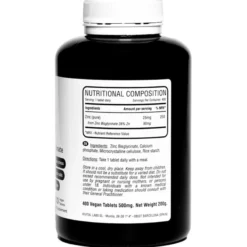 Zinc 25 mg Bisglicinato 400 comprimidos veganos Hivital