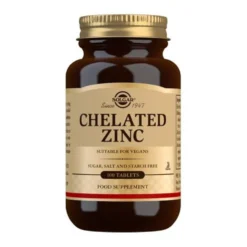 Zinc Quelado 100 comprimidos de 22mg Solgar