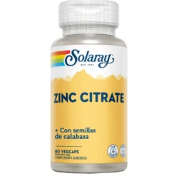 Zinc Semilla Calabaza Solaray 60 cápsulas