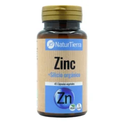 Zinc + silicio orgánico, 45 cápsulas vegetales. NaturTierra