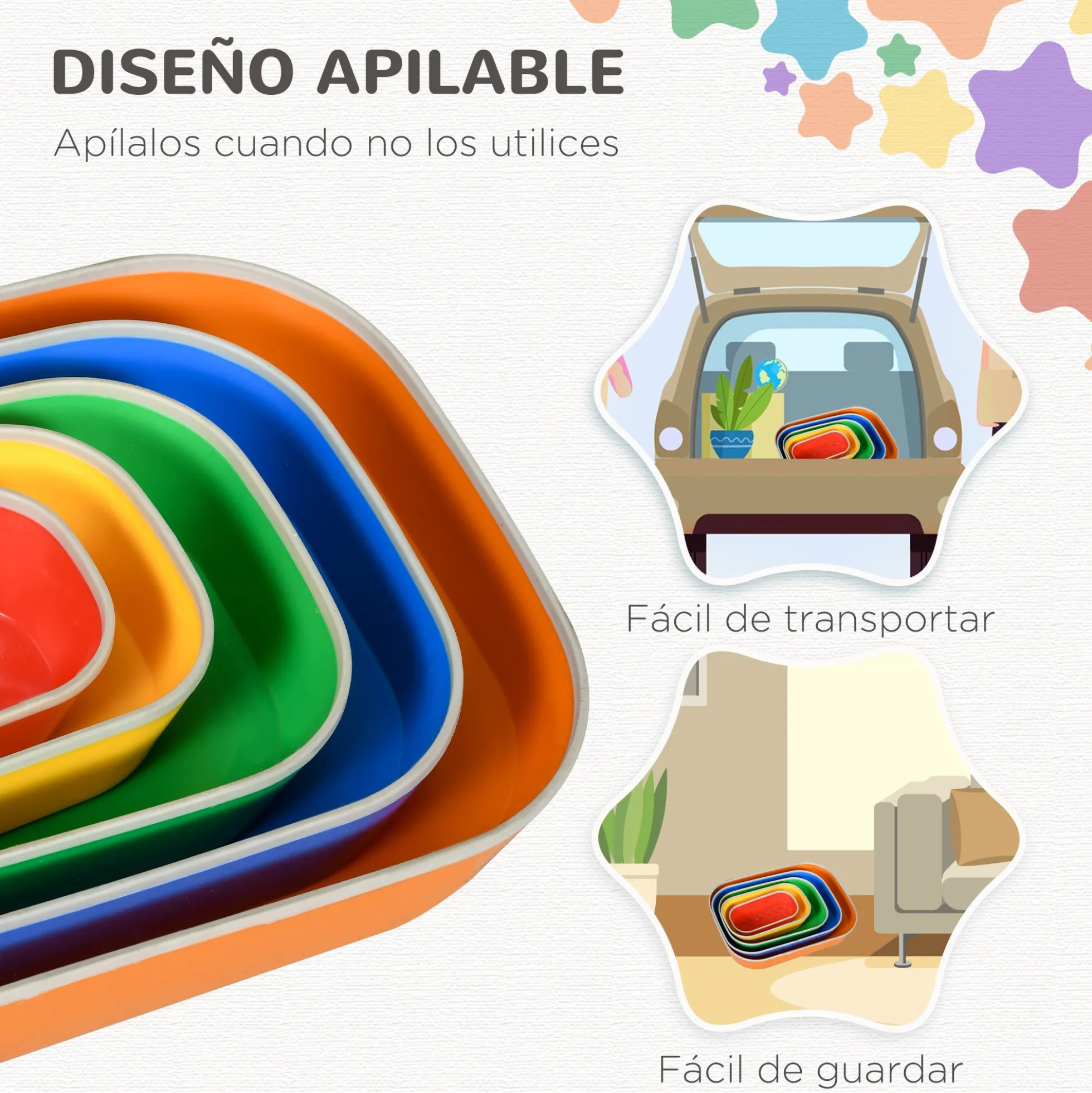 Zonekiz Piedras De Equilibrio Para Niños De 3-8 Años 36x27,5x31 Cm Multicolor