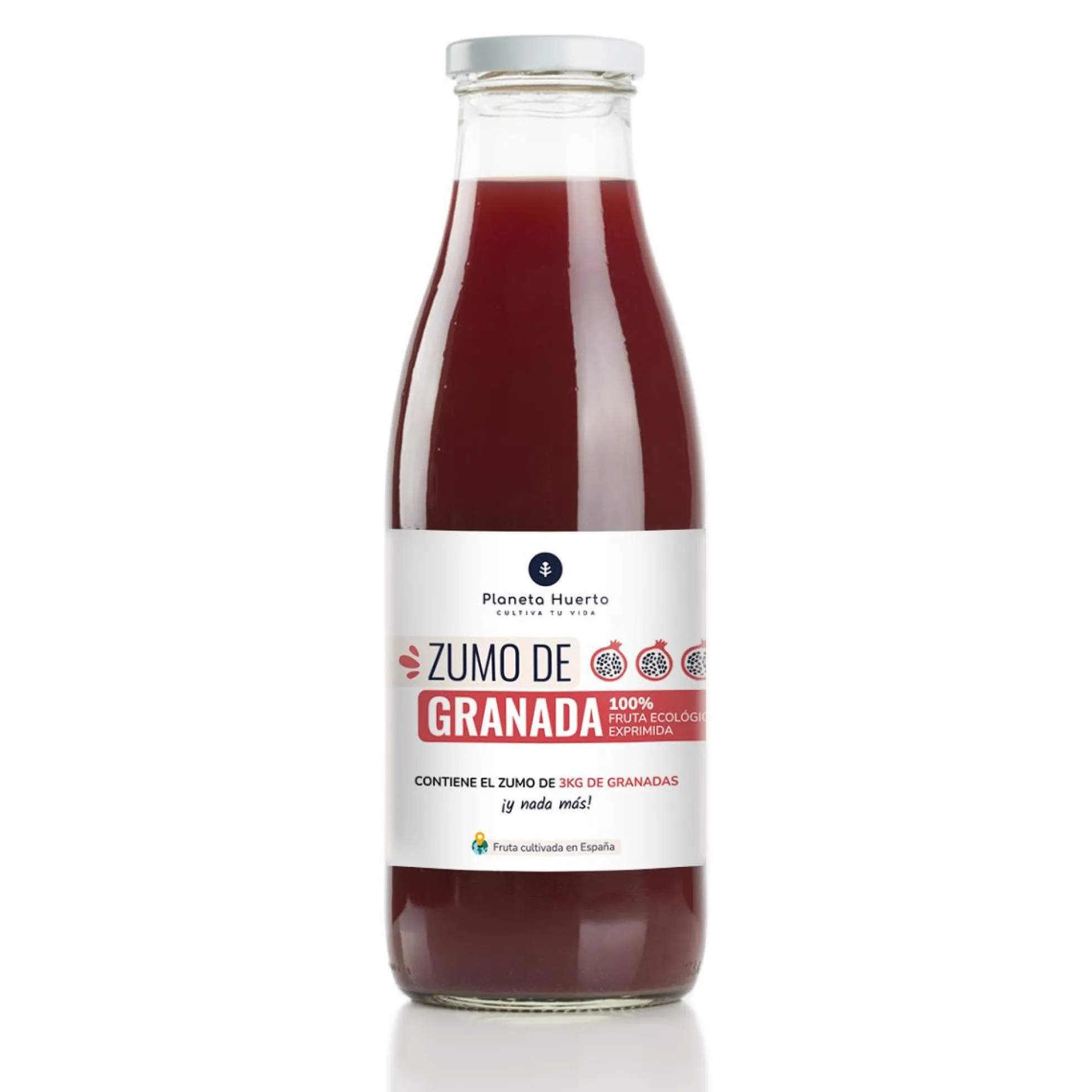 Zumo de Granada 100% fruta exprimida Eco Planeta Huerto 750ml